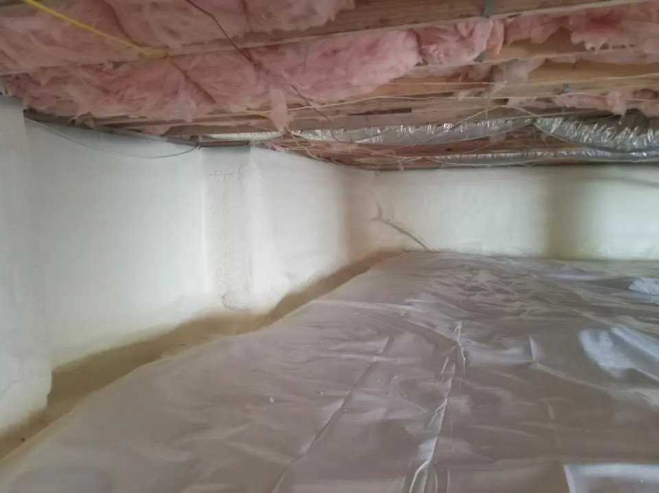 Crawl space encapsulation with closed-cell spray foam for Roof Waterproofing in Jan Phyl Village