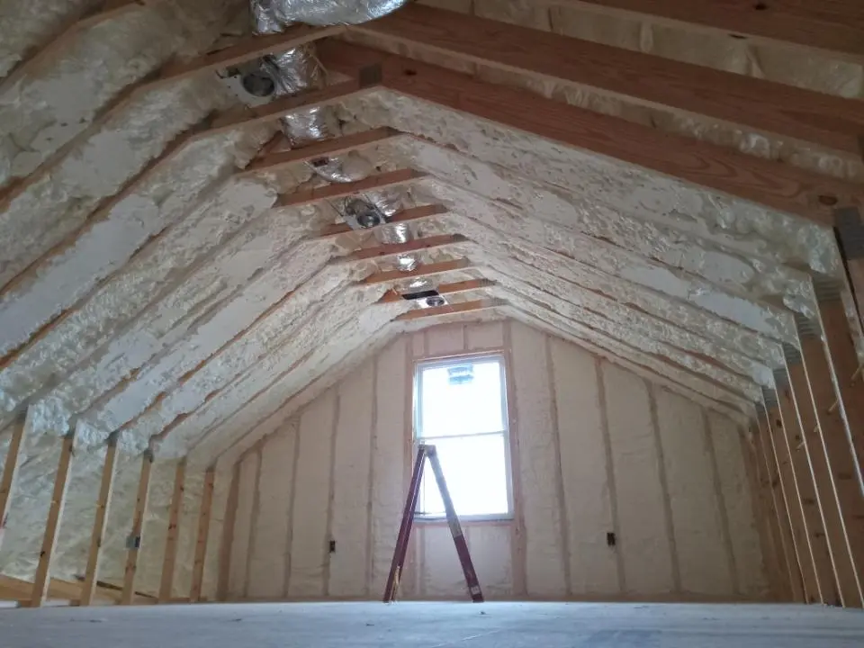 Spray foam roofing application for Crawl Space Insulation project in Jan Phyl Village
